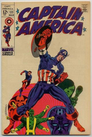 Captain America 111 Vf - 7.  5 Classic Jim Steranko Cover And Art,  Hydra