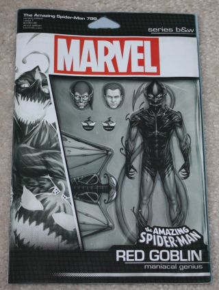 Spider - Man 799 Jtc Red Goblin Identity Action Figure B&w Variant Excl
