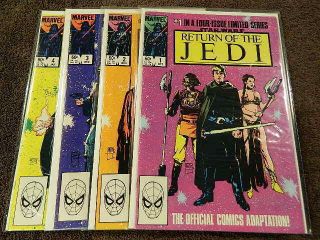 1983 Marvel Comics Star Wars Return Of The Jedi 1 - 4 Complete Series Set - Vf/nm