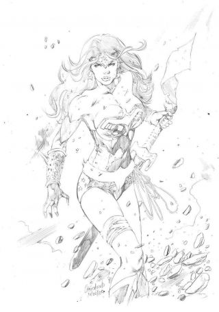 Wonder Woman 2 By Otavio Augusto - Art Pinup Drawing Comic