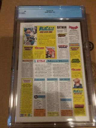 Spawn 1 CGC 9.  8 NM/MT 1st Appearance of Spawn WHITE PAGES 4