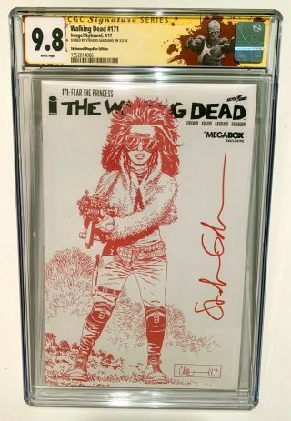 Walking Dead 171 Skybound Megabox Variant Cgc Ss 9.  8 Signed By Stefano Guadiano
