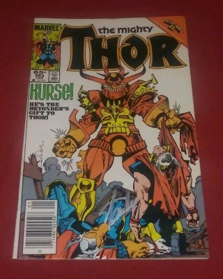 The Mighty Thor 363 Vf 8.  0 Signed Stan Lee Beta Ray Bill Cover Awesome L@@k