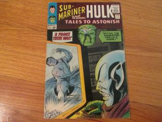 Marvel Tales To Astonish 72 1965 Hulk Sub - Mariner Silver Age Comic