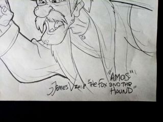 FOX and the HOUND Amos James Artist Signed Hand Drawn Comic Art 8 