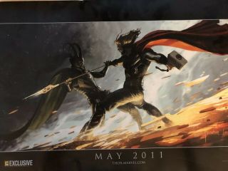 2010 Sdcc Marvel Exclusive Thor And Loki Concept Poster