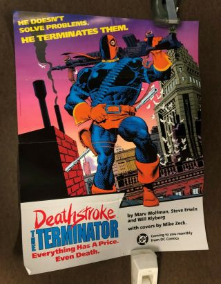 Deathstroke The Terminator (1991) - - Mike Zeck Promotional Poster
