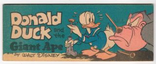 Wheaties Promo A - 4 Donald Duck & The Giant Ape - Vf 1950 Vintage Mini Comic