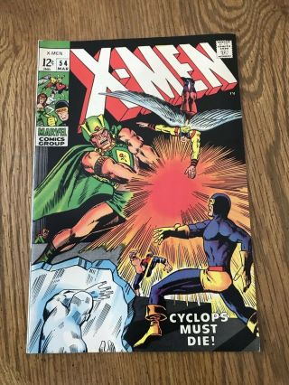 1969 Silver Age Marvel Uncanny X - Men No.  54 Comic Book F,  To Vf