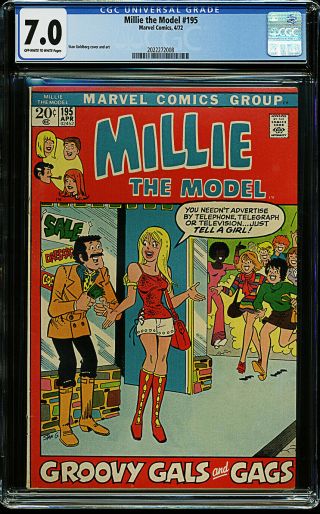 Millie The Model 195 Cgc 7.  0 Ow/w Rare Only 4 Graded Overall