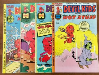 Hot Stuff Devil Kids.  Really Comics.  67.  Vfn.  68.  Vfn.  86.  Vfn.  88.  Vfn/nm