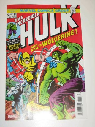 Incredible Hulk 181 1st Wolverine 1st Print Marvel Facsimile Edition