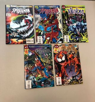 Planet Of The Symbiotes 1 - 5 Complete Set Marvel Comics 1995 Venom Spider - Man