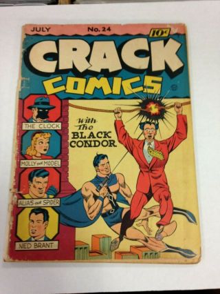Crack Comics 24 July 1942 Lou Fine Black Condor Molly The Model