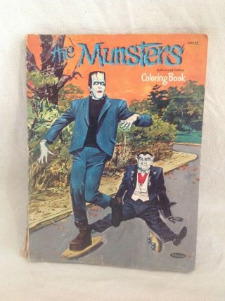 Vintage 1966 Whitman The Munsters Coloring Book.