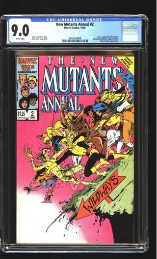 Mutants Annual 2 Cgc 9.  0 Vf/nm 1st Psylocke Alan Davis Art Cover Marvel