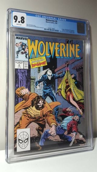 Wolverine 4 Cgc 9.  8 White 1st App.  Of Bloodsport & Roughouse