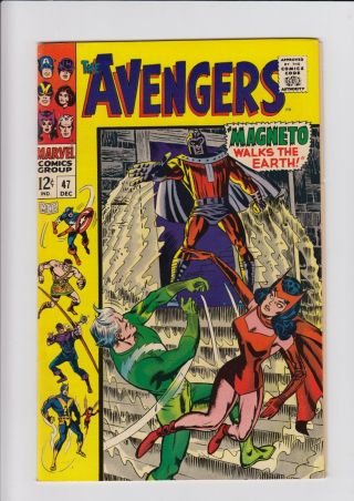 Avengers 47 7.  0 F/vf 1st Silver Age Black Knight Captain America Endgame Magneto