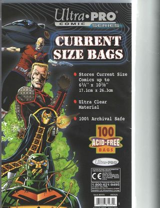 50 Ultra Pro Premade Current Comic Book Storage Bags & Backer Boards