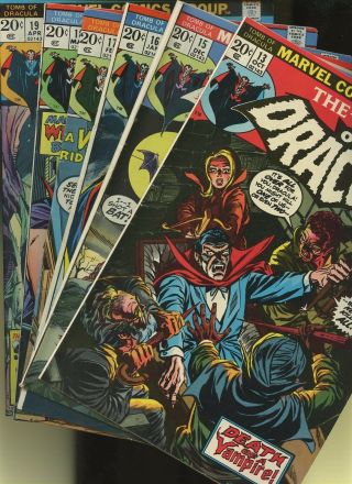 Tomb Of Dracula 13,  15,  16,  17,  18,  19 6 Books Marvel Death Of A Vampire Horror