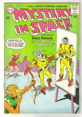 Mystery In Space 92 The Alien Archer Dc Comic Book Fn -
