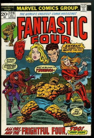 Fantastic Four 129 F,  6.  5 1st Appearance Thundra Marvel Huge