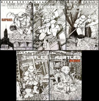 Teenage Mutant Ninja Turtles Micro Series 1 - 5 Ri - A 1:10 Sketch Variant Covers