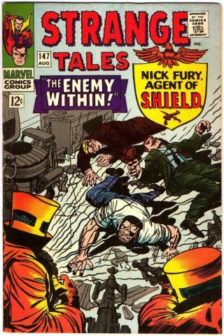 Strange Tales 147 Marvel Silver Age Dr Nick Fury Kirby Heck Everett 1966 Bin