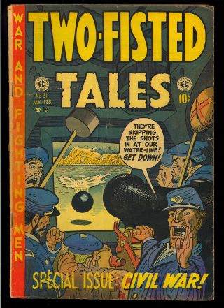 Two - Fisted Tales 31 Pre - Code Golden Age Ec War Comic 1953 Gd - Vg