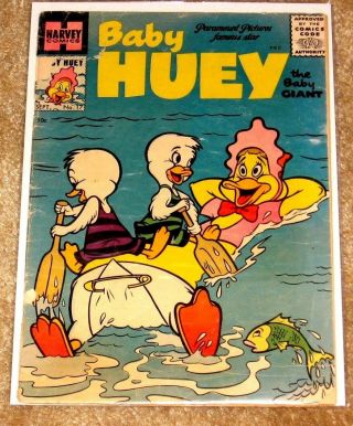 Vintage Harvey Comics 17 Baby Huey Diaper Cover Fair To Good