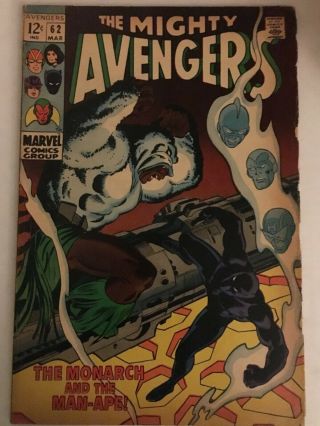 Avengers 62 First Appearance Of The Man - Ape,  Silver Age,