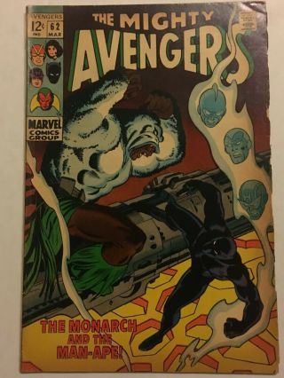 Avengers 62 First Appearance of The Man - Ape,  Silver Age, 2