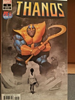 Thanos 1 Ariel Olivetti C2e2 Px Exclusive Variant Cover - Marvel Comics 2019