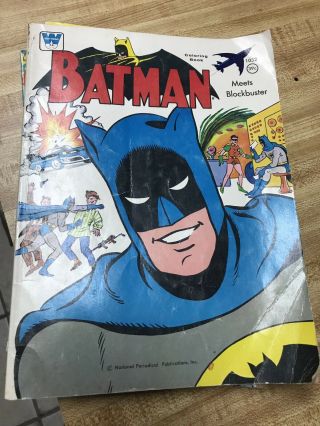 Vintage 1966 Batman Meets Blockbuster Coloring Book Whitman 1032 1966 Series 1