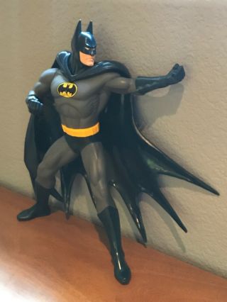 Rare Vtg Tm & Dc Comics Batman 13’’ Tall Statue Vintage With Removable Cape