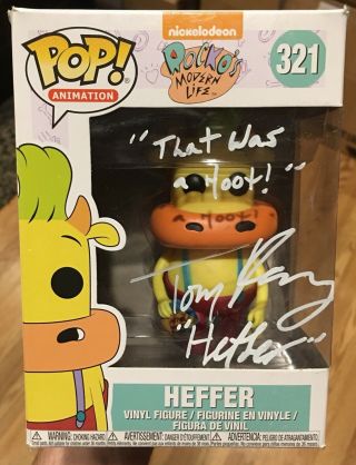 Funko Pop Nickelodeon Rocko’s Modern Life Heffer Signed/autograph Tom Kenny