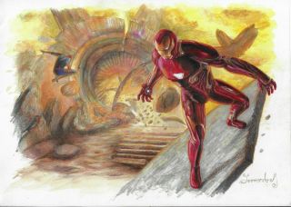 Iron Man (11 " X17 ") Comic Art By Leonardo Henrique - Cosmotrama