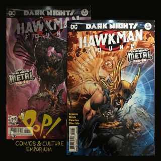 Dark Nights Hawkman Found 1 Foil & Variant Set Dc Comics Metal 1st Print Nm