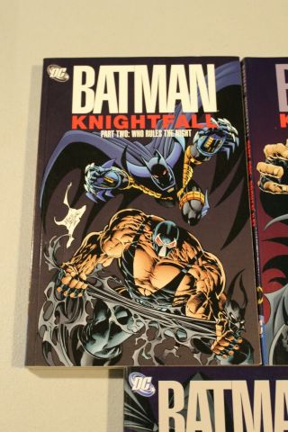Complete Set Batman Knightfall Vol 1 2 3 Part Bane Breaking of the Bat TPB GN NM 3