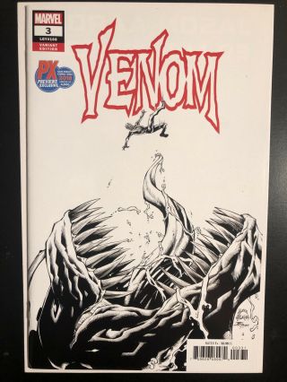 Sdcc 2018 Venom 3 Px Exclusive Sketch Variant Cover Donny Cates Marvel