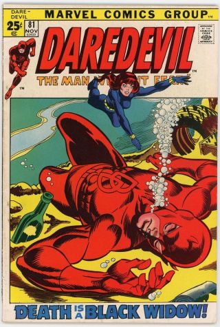 Daredevil 81 - 1st Team - Up With Black Widow - 6.  5 Fn,