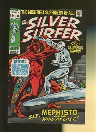 Silver Surfer 16 Vg/fn 5.  0 1 Book In The Hands Of Mephisto By Lee & Buscema