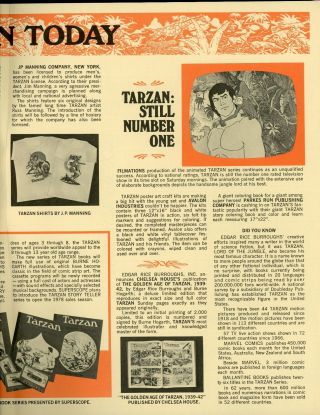 TARZAN DRUM BEAT 5 - 1978 Edgar Rice Burroughs,  Inc newsletter - Burne Hogarth 3