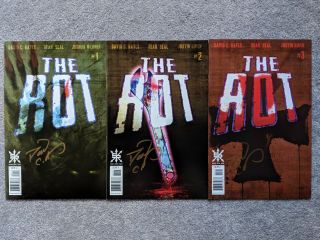 Autographed The Rot Mini - Series 1 2 3 David Hayes Signed 1st Prints Horror Comic