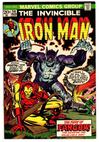 Iron Man 56 8.  0 Off - White To White Pages Bronze Age Starlin Art B