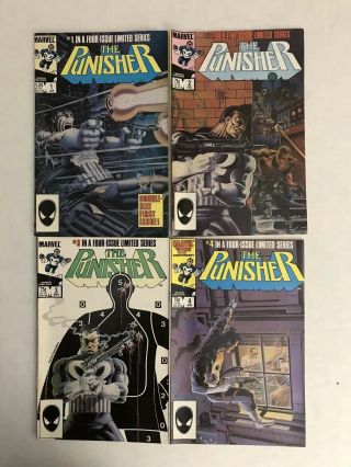 1986 Marvel The Punisher 1 - 4,  In A 4 Issue Limited Series