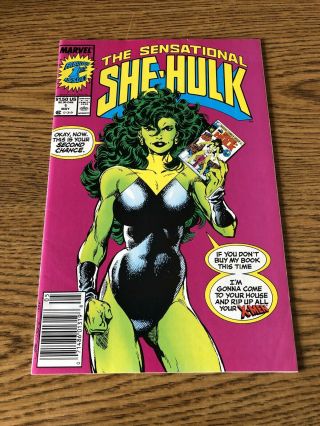Sensational She - Hulk 1 1989 Marvel Vf “second Chance” Newsstand Variant