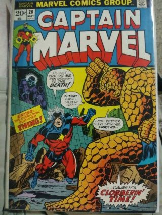 Captain Marvel 26 May 1973 Marvel Comics : 2nd Appearance Of Thanos Vf/nm
