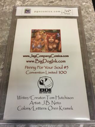 Penny For Your Soul 5 PGX Signature 9.  4 Variant Comic Limited Nude Edition 2