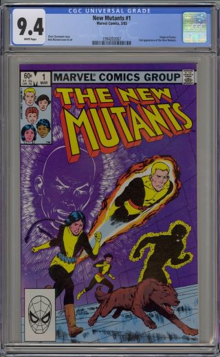 The Mutants 1 (1983) Cgc 9.  4 White Pages First Issue 2nd App Origin Karma